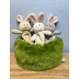 Ganz Bunnies In The Meadow Hand Puppet 3 Mini Finger Puppets Rabbits Hares Show